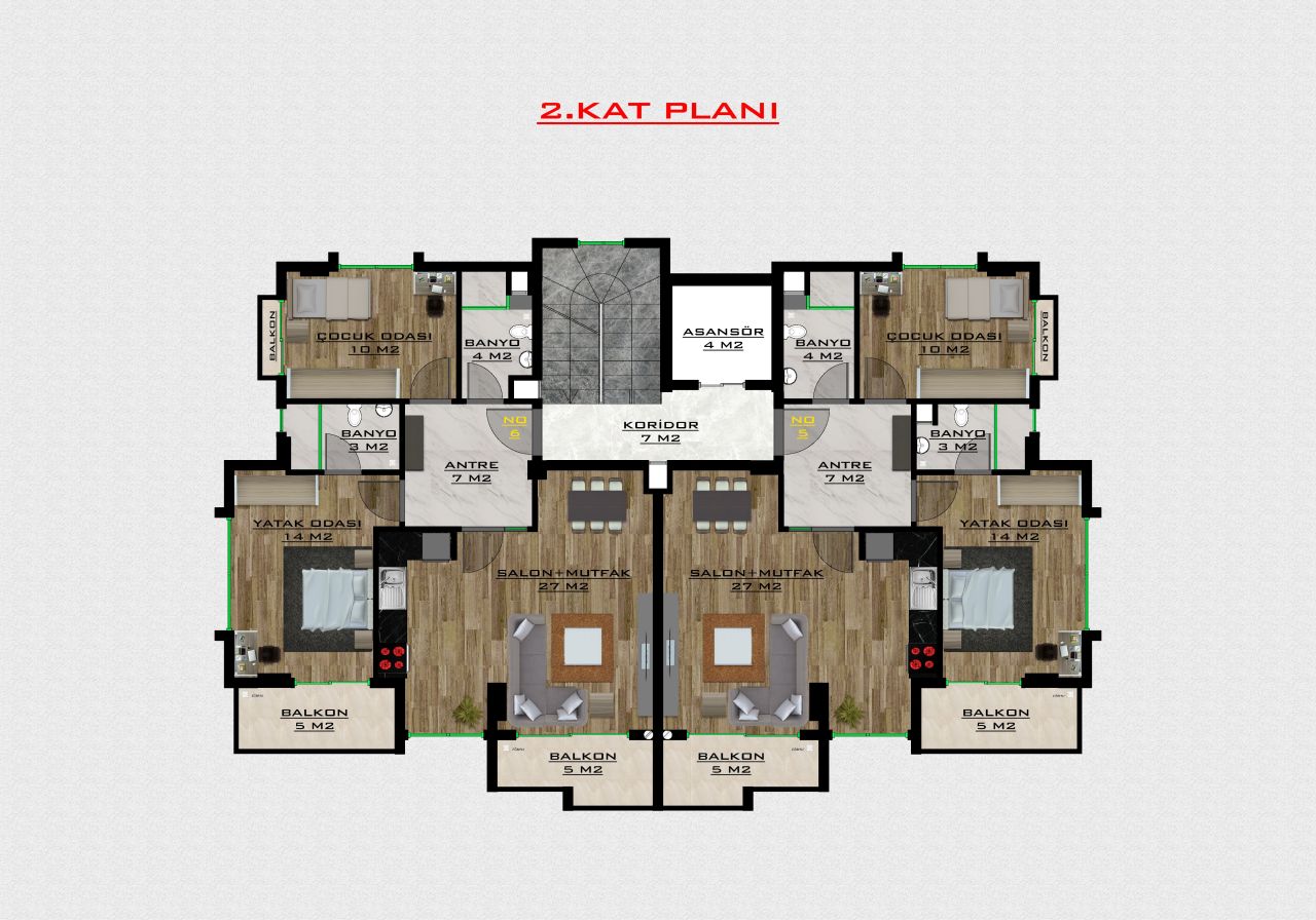 Квартира в Алании, Турция, 49 м2 фото 5