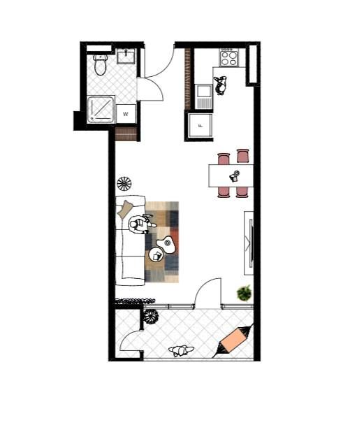 Студия в Тбилиси, Грузия, 45 м2 фото 5