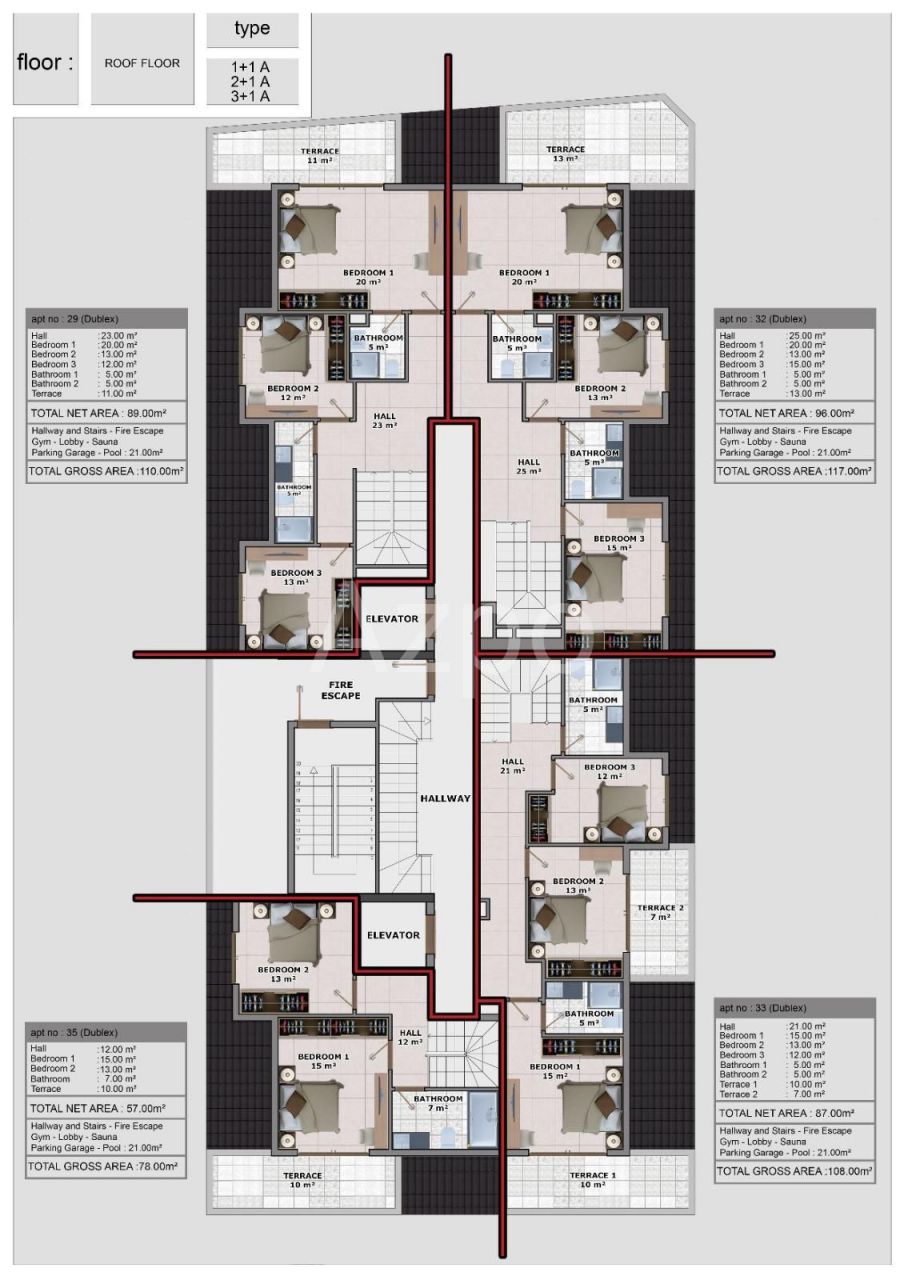 Пентхаус в Алании, Турция, 67 м2 фото 2