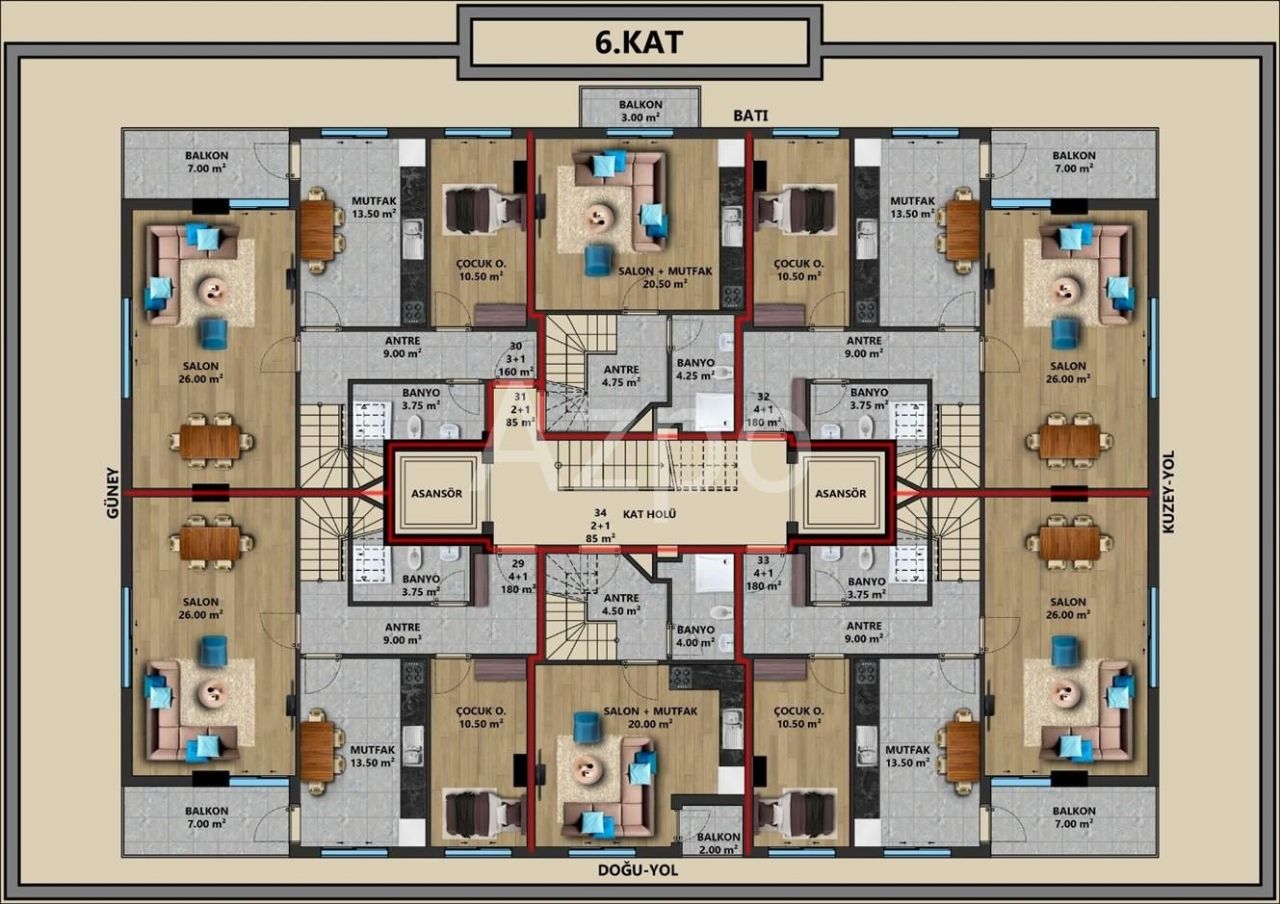 Пентхаус в Анталии, Турция, 125 м2 фото 5