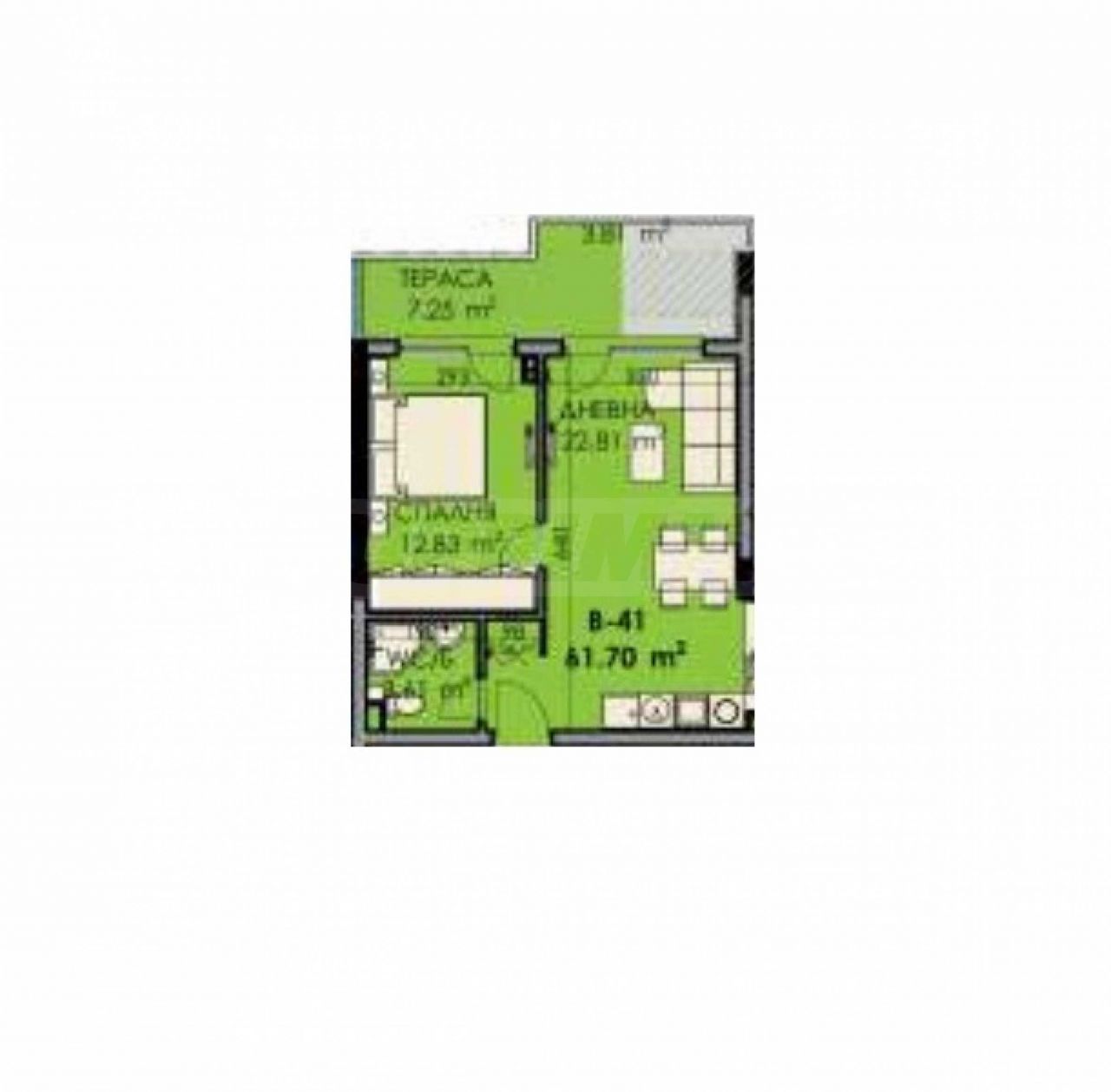 Апартаменты в Бургасе, Болгария, 61.7 м2 фото 2