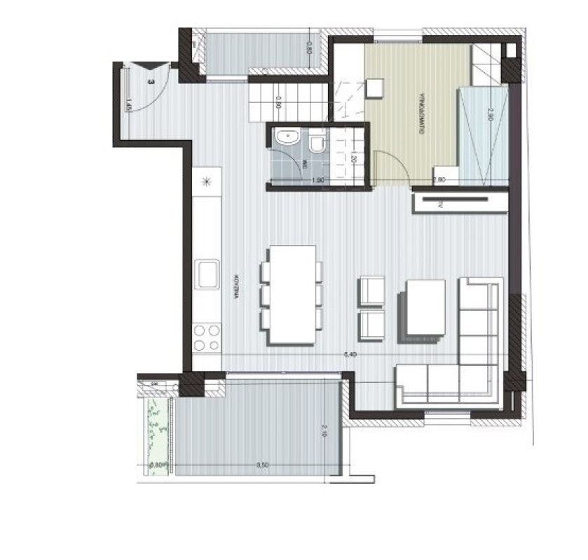 Квартира на Северо-Эгейских островах, Греция, 112 м2 фото 3