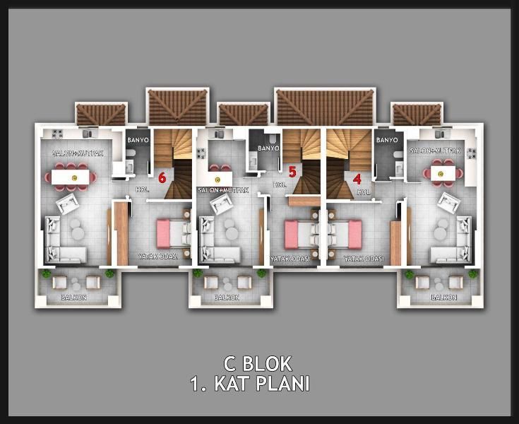 Квартира в Фетхие, Турция, 45 м2 фото 5