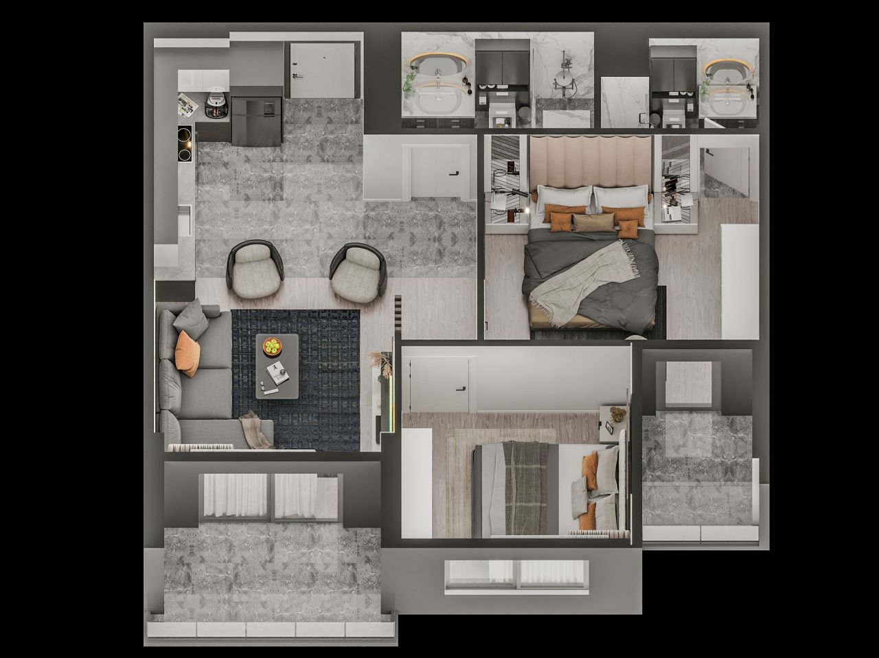 Квартира в Мерсине, Турция, 60 м2 фото 4