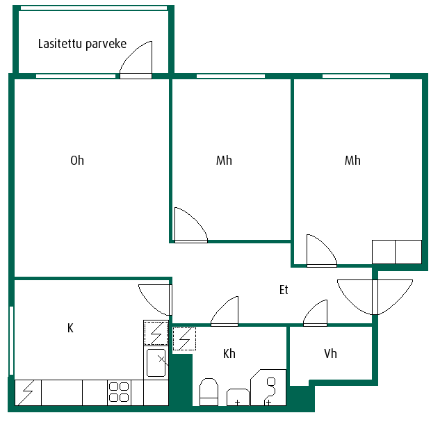 Квартира в Варкаусе, Финляндия, 72.5 м2 фото 2