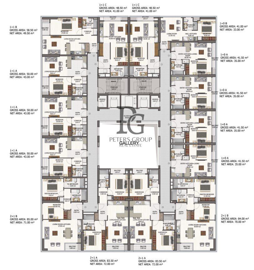 Квартира в Баре, Черногория, 70 м2 фото 4
