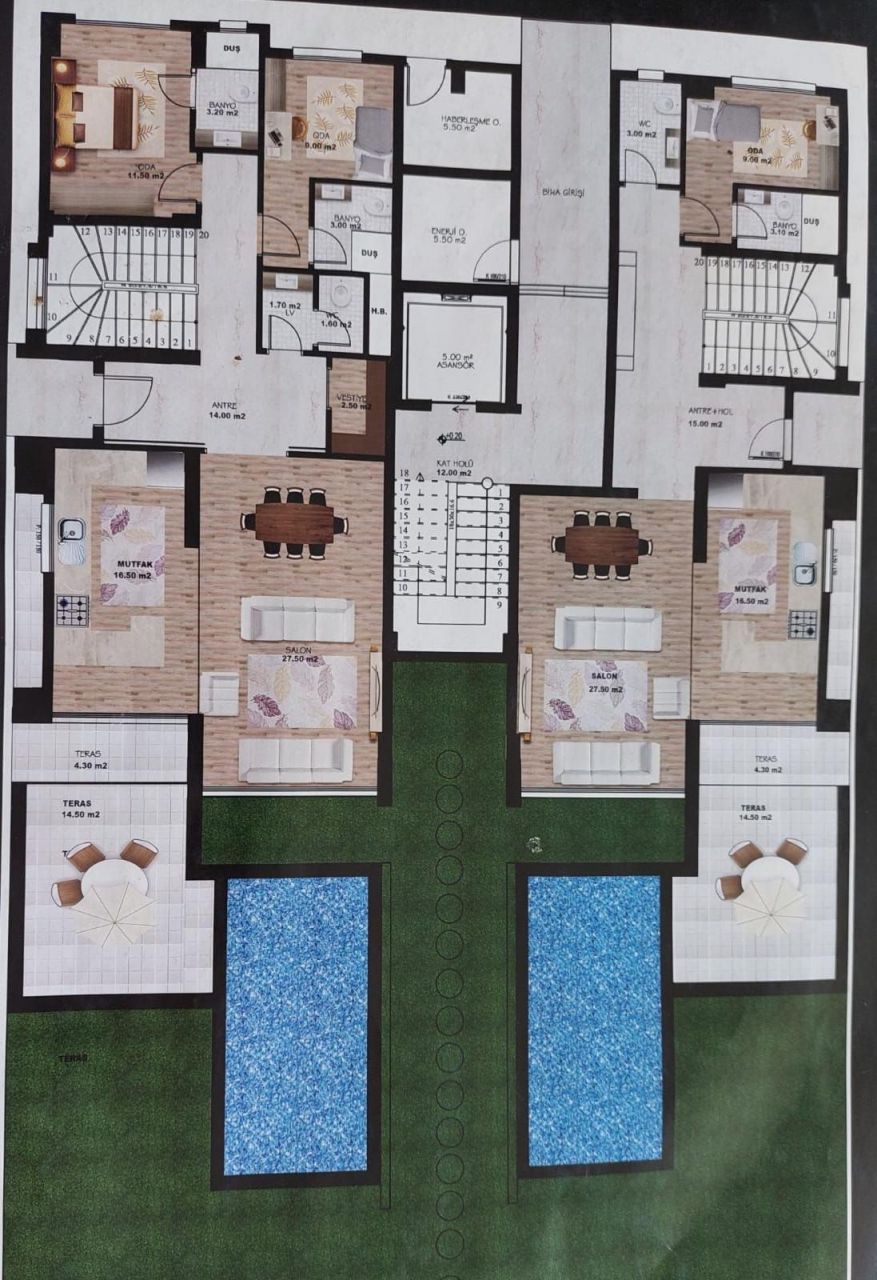 Апартаменты в Мерсине, Турция, 320 м2 фото 4