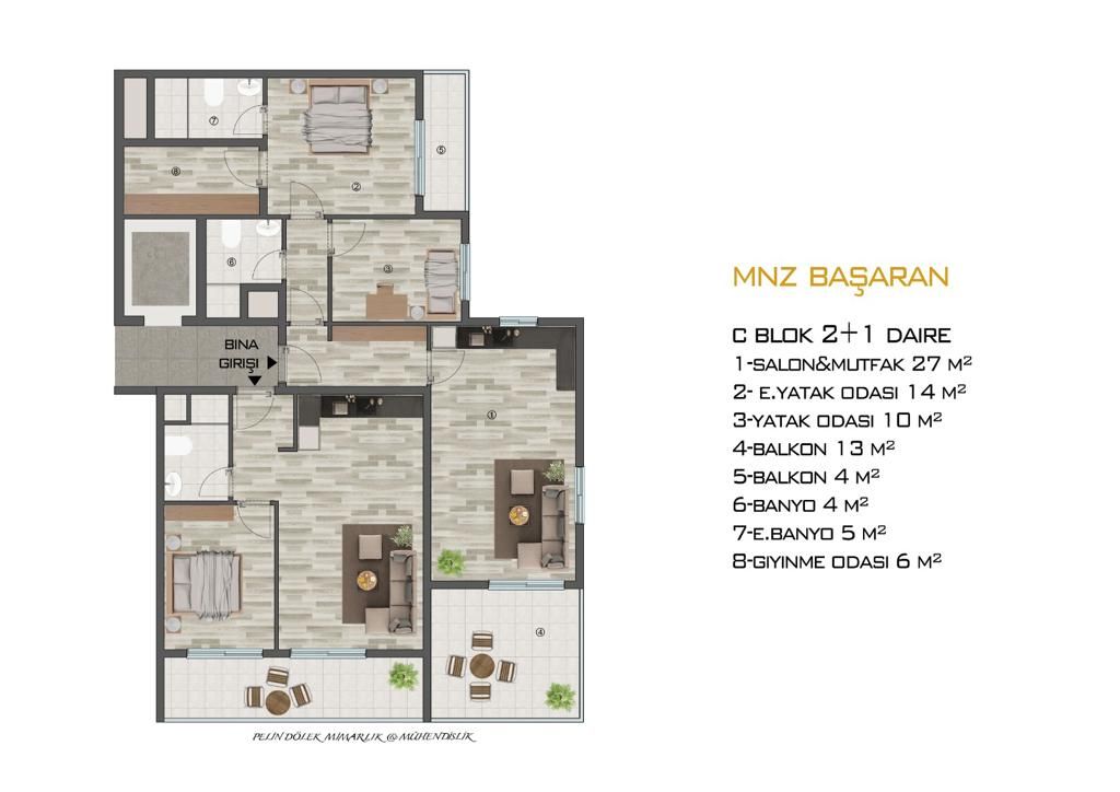 Квартира в Мерсине, Турция, 120 м2 фото 2