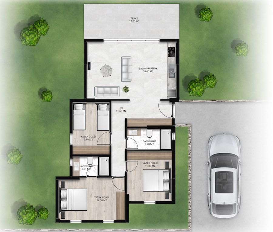 Квартира в Бодруме, Турция, 41 м2 фото 2