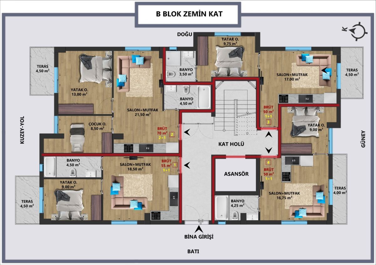 Квартира Zerdalilik Mah., Турция, 135 м2 фото 5