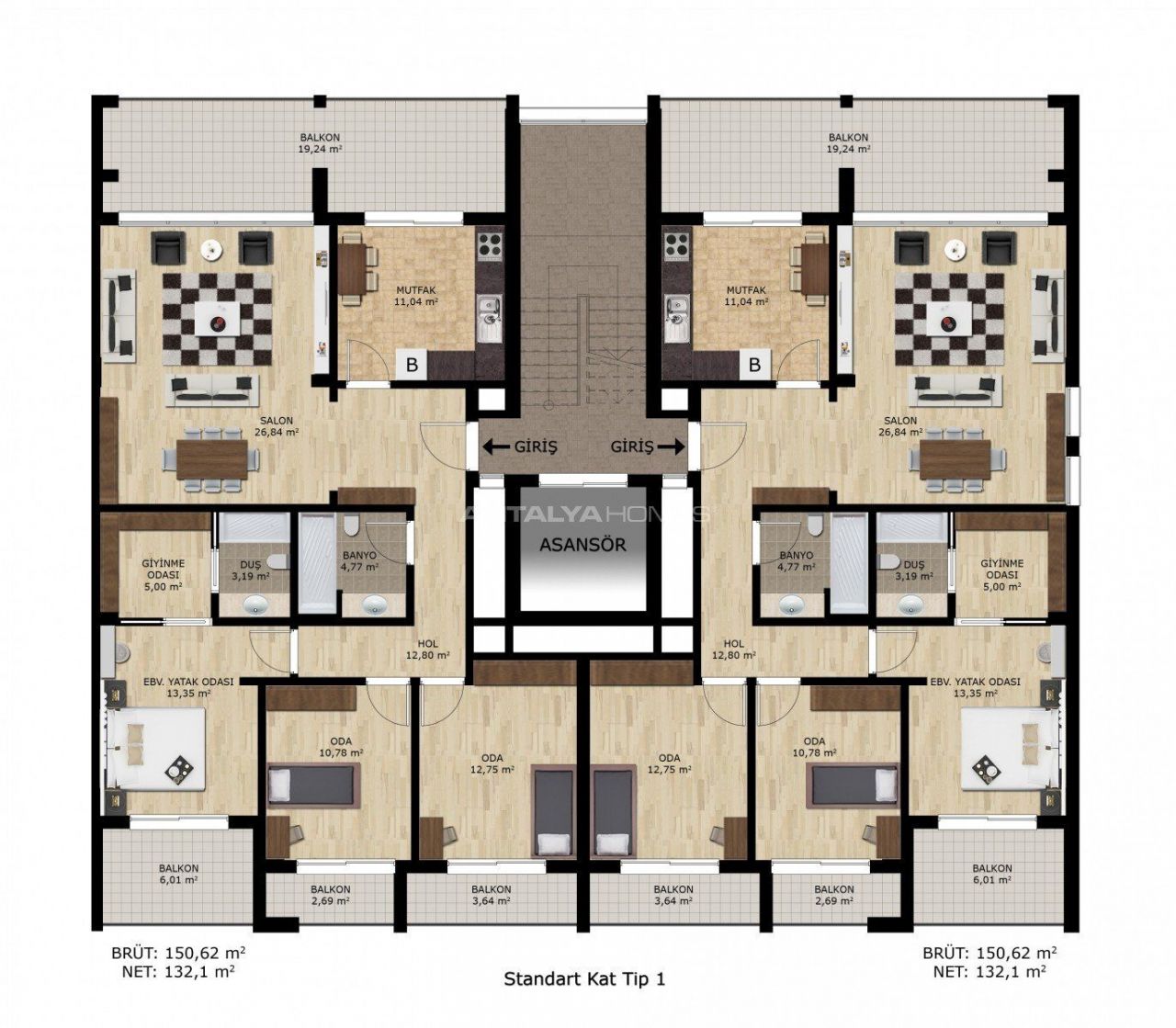 Апартаменты Муданья, Турция, 250 м2 фото 5