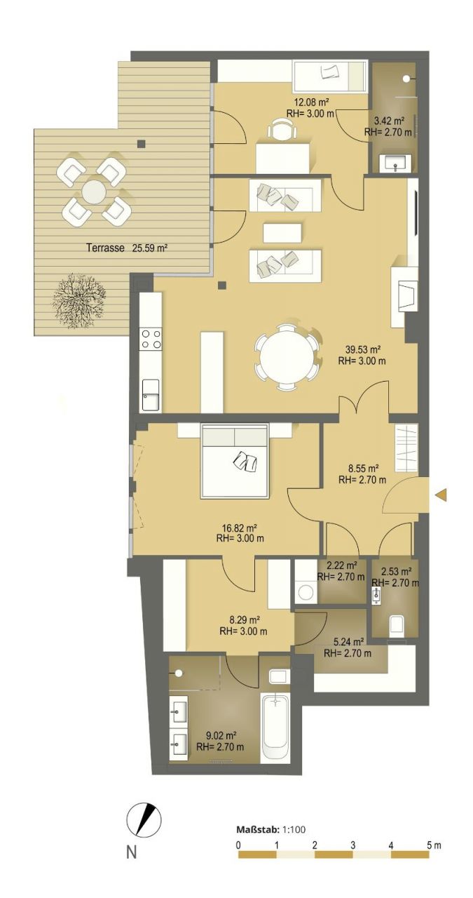 Апартаменты в Вене, Австрия, 107.7 м2 фото 5