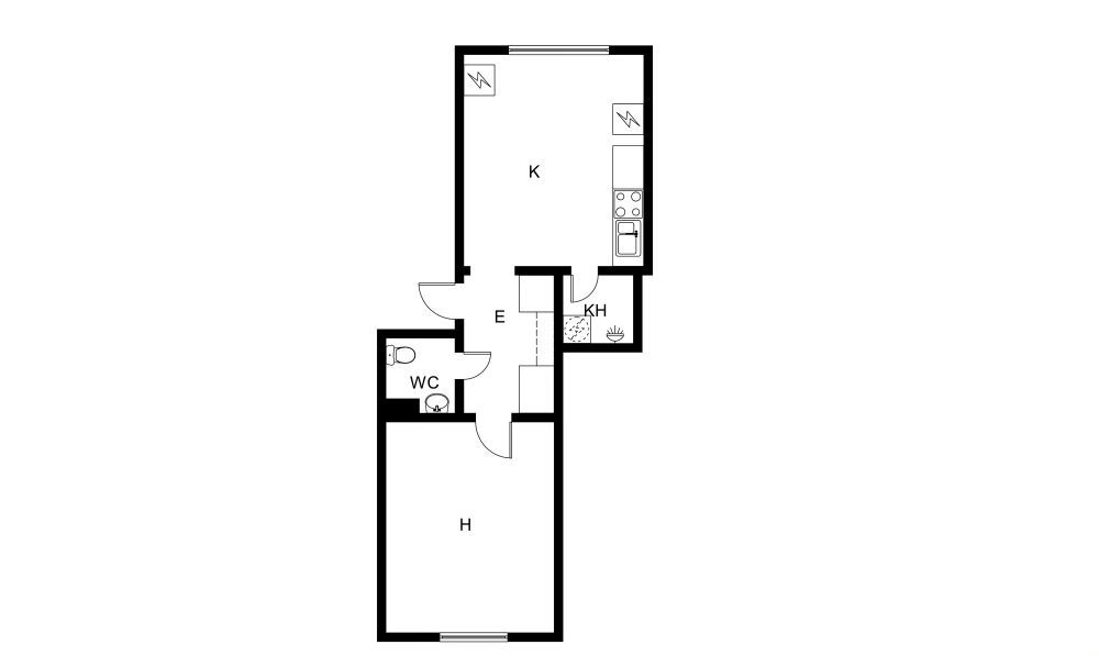 Квартира в Котке, Финляндия, 30 м2 фото 2