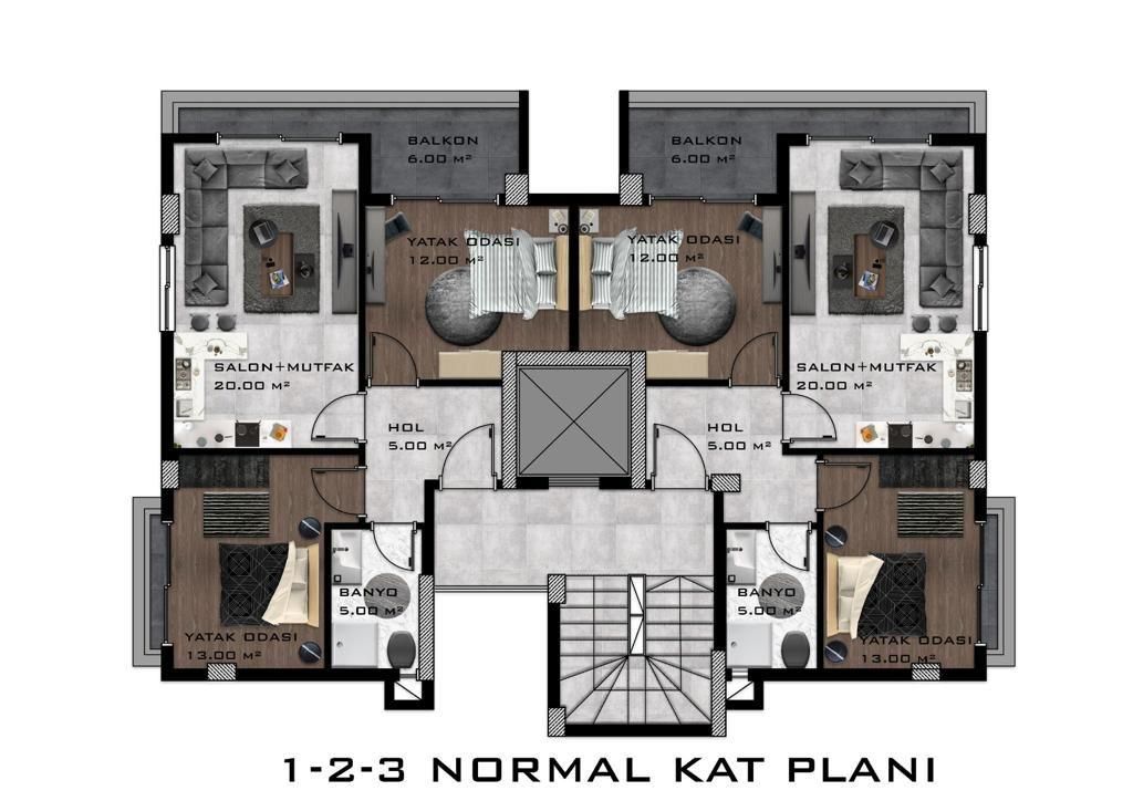 Квартира в Авсалларе, Турция, 85 м2 фото 2