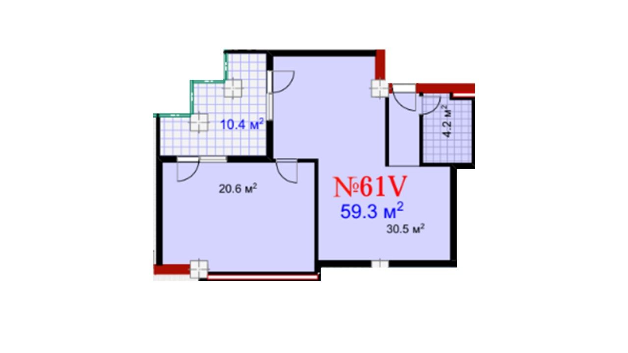 Квартира в Батуми, Грузия, 69.7 м2 фото 3