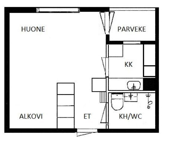 Квартира в Иисалми, Финляндия, 25.5 м2 фото 2