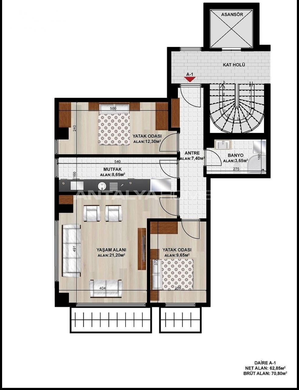 Апартаменты в Стамбуле, Турция, 48 м2 фото 5