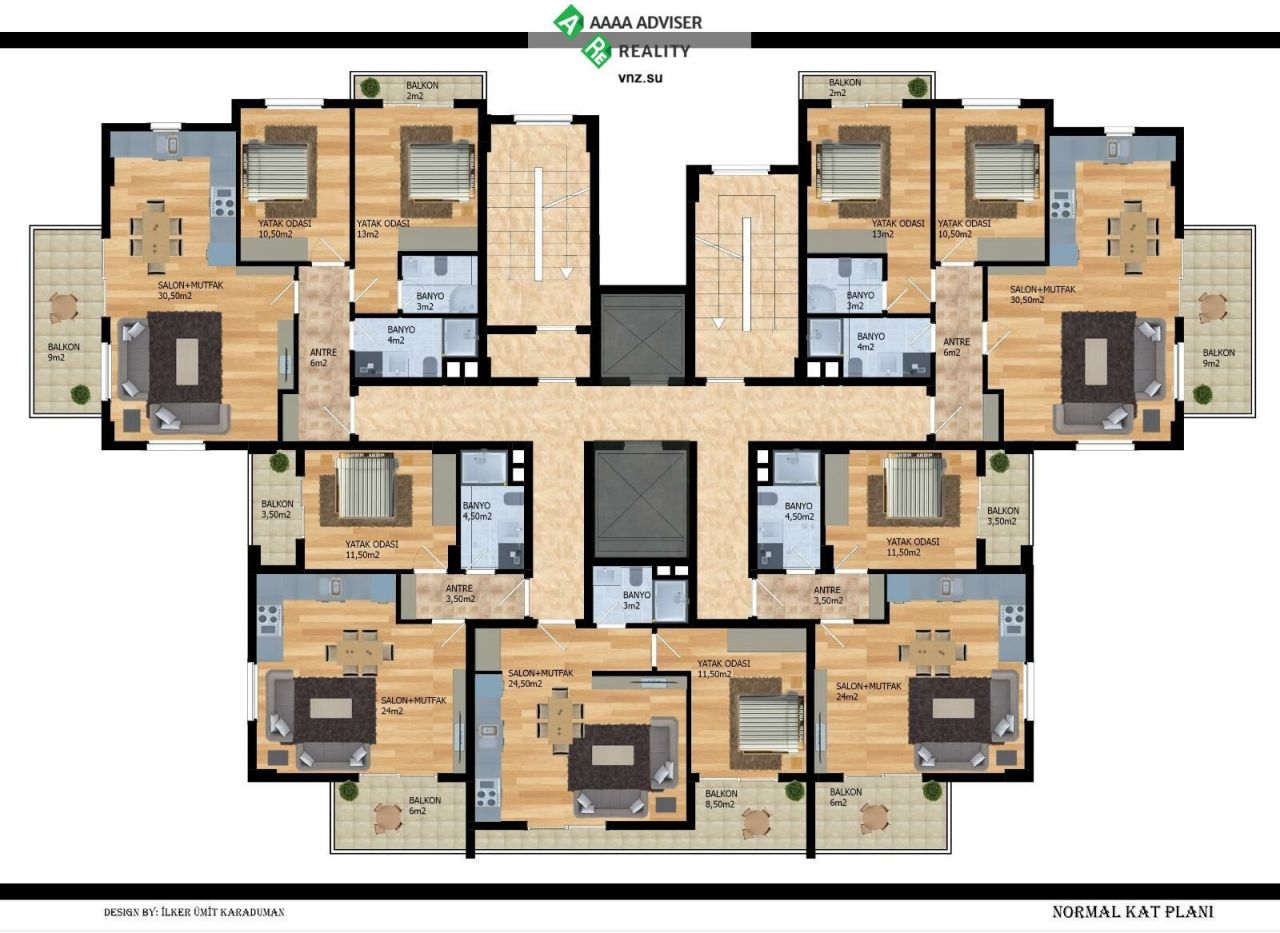 Пентхаус в Конаклы, Турция, 145 м2 фото 4