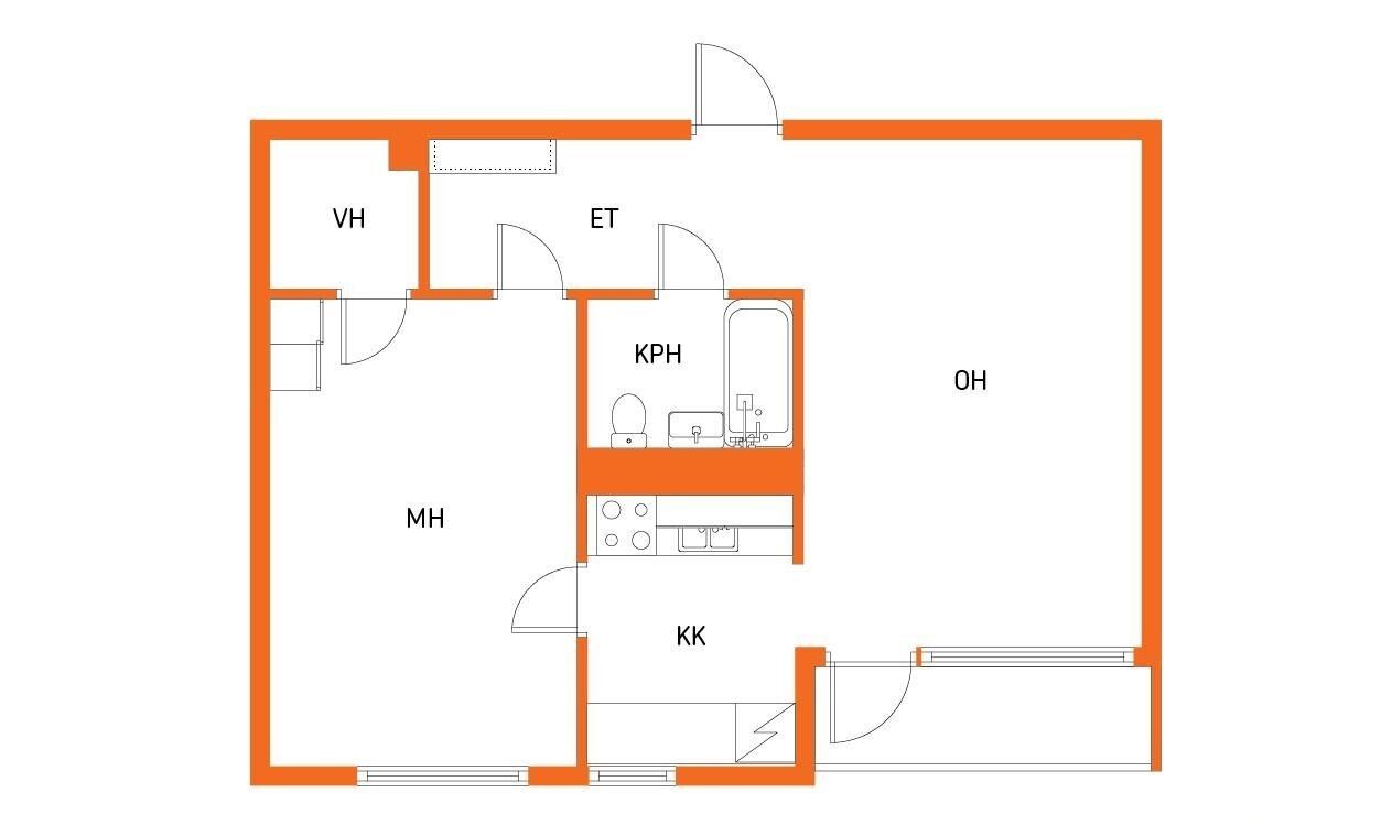 Квартира в Куусанкоски, Финляндия, 48.2 м2 фото 2