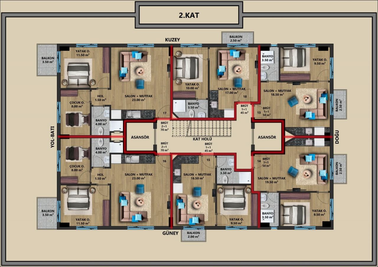 Пентхаус в Анталии, Турция, 50 м2 фото 4