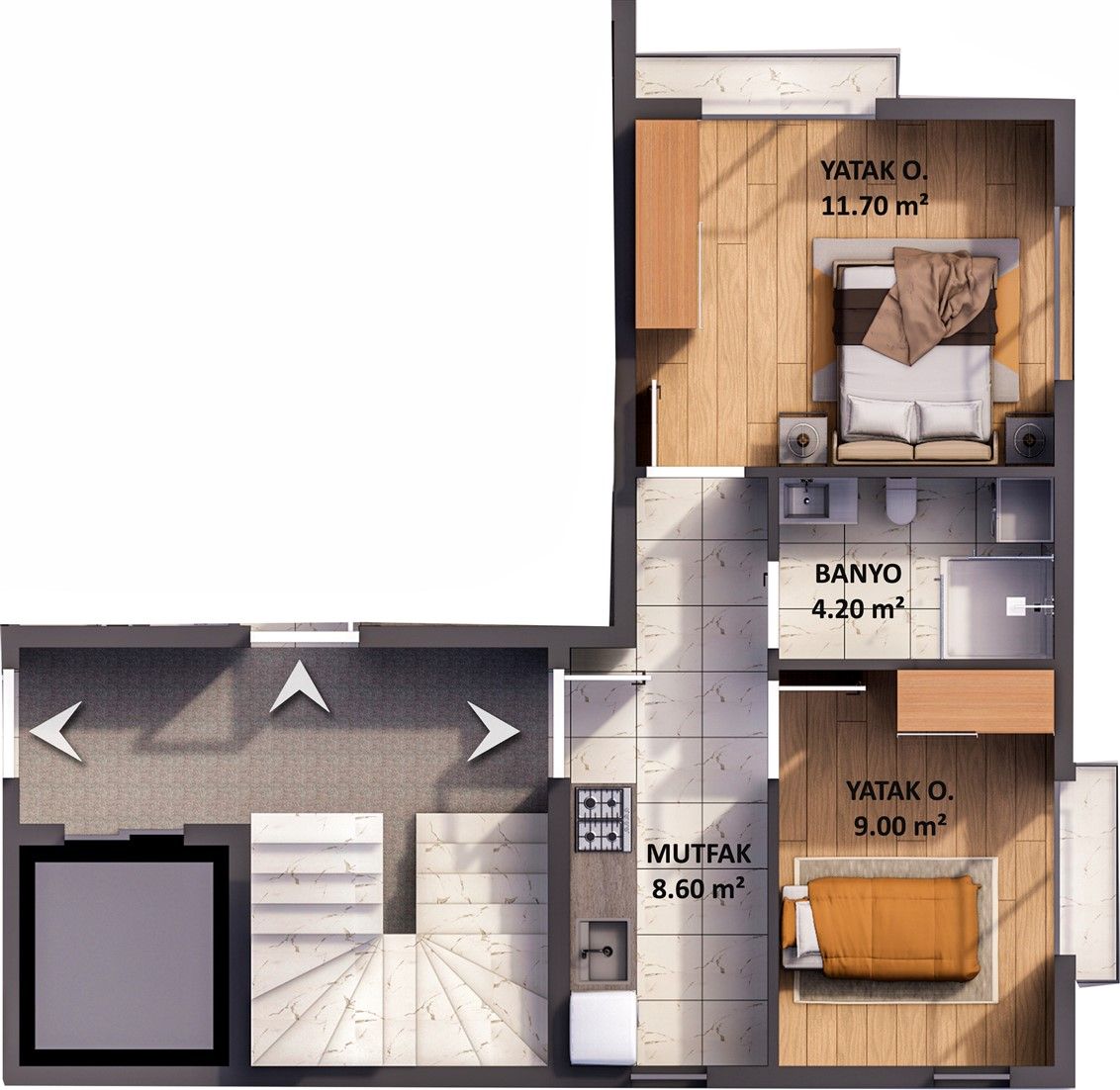 Квартира в Анталии, Турция, 45 м2 фото 5