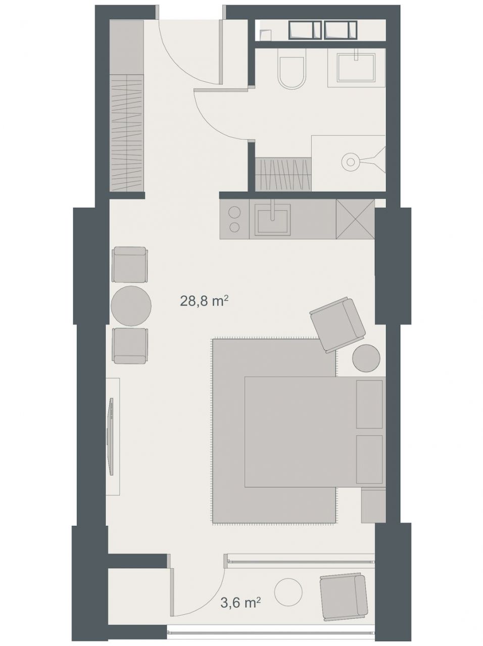 Апартаменты в Батуми, Грузия, 32.4 м2 фото 5