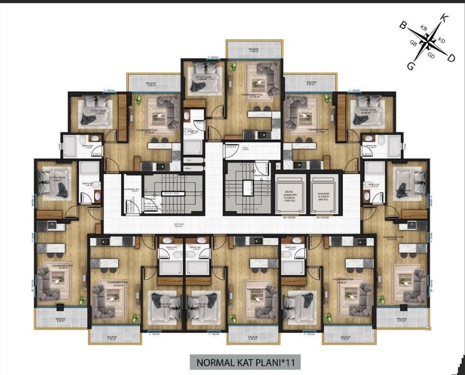 Квартира в Мерсине, Турция, 65 м2 фото 5