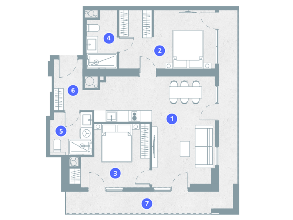 Квартира в Батуми, Грузия, 77.6 м2 фото 2