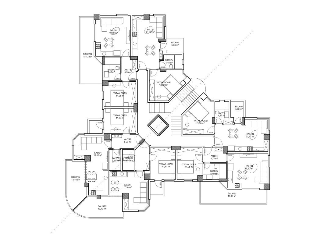 Квартира в Алании, Турция, 50 м2 фото 5