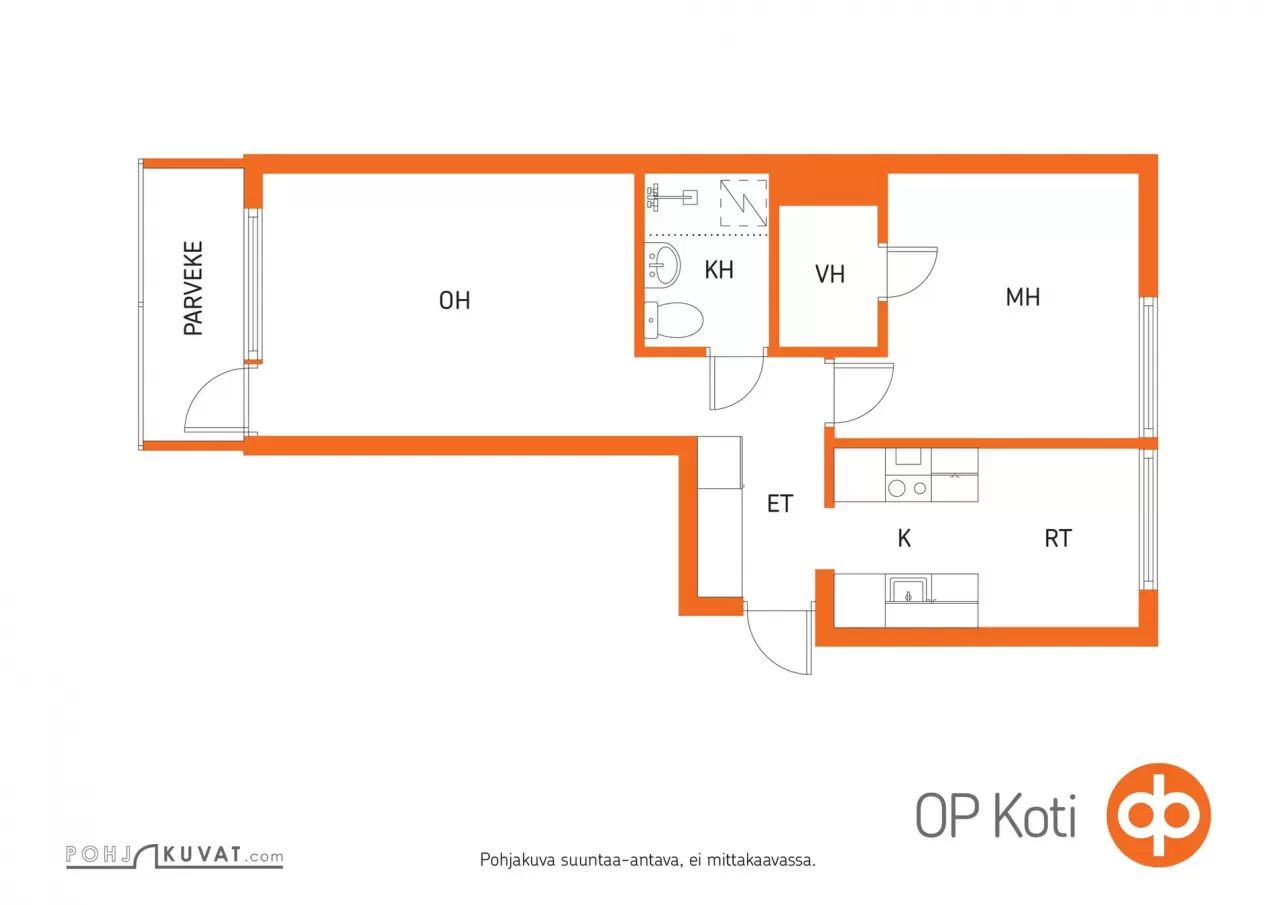 Квартира в Кеуру, Финляндия, 50 м2 фото 2
