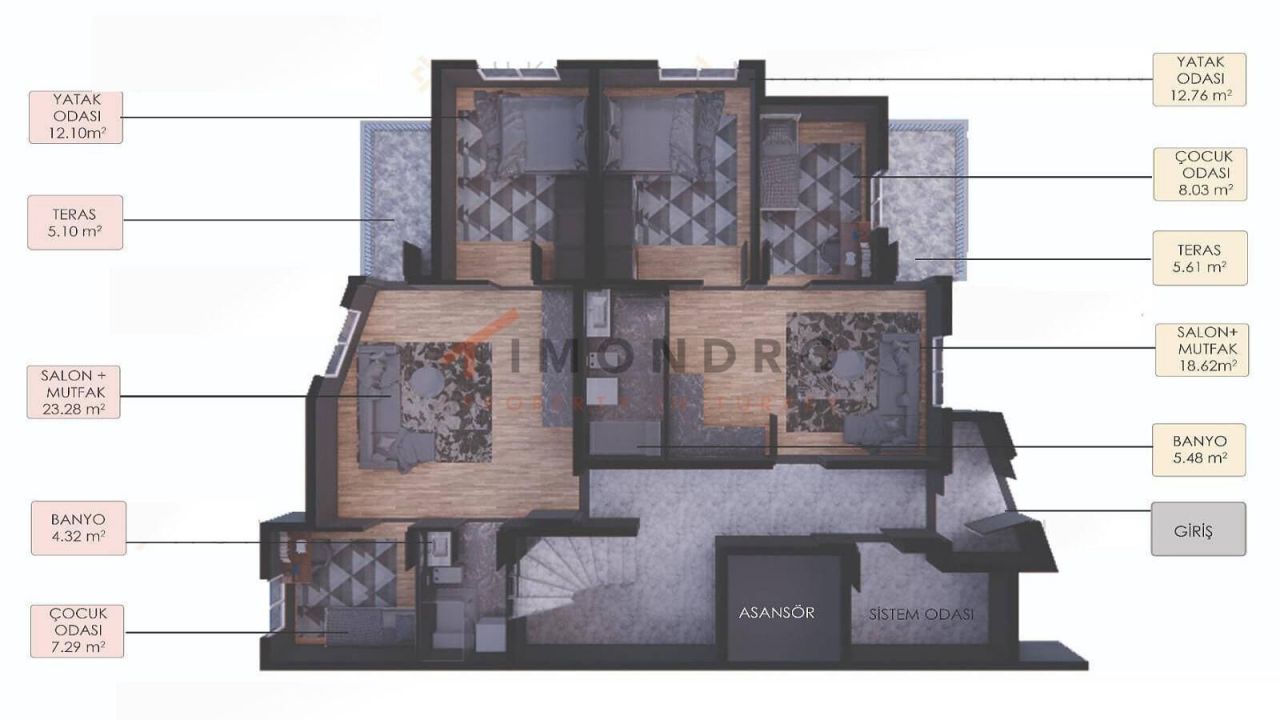 Квартира в Анталии, Турция, 50 м2 фото 2