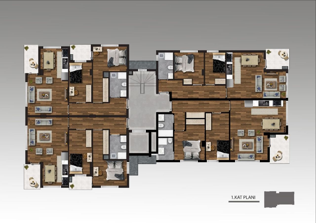 Апартаменты в Анталии, Турция, 75 м2 фото 5