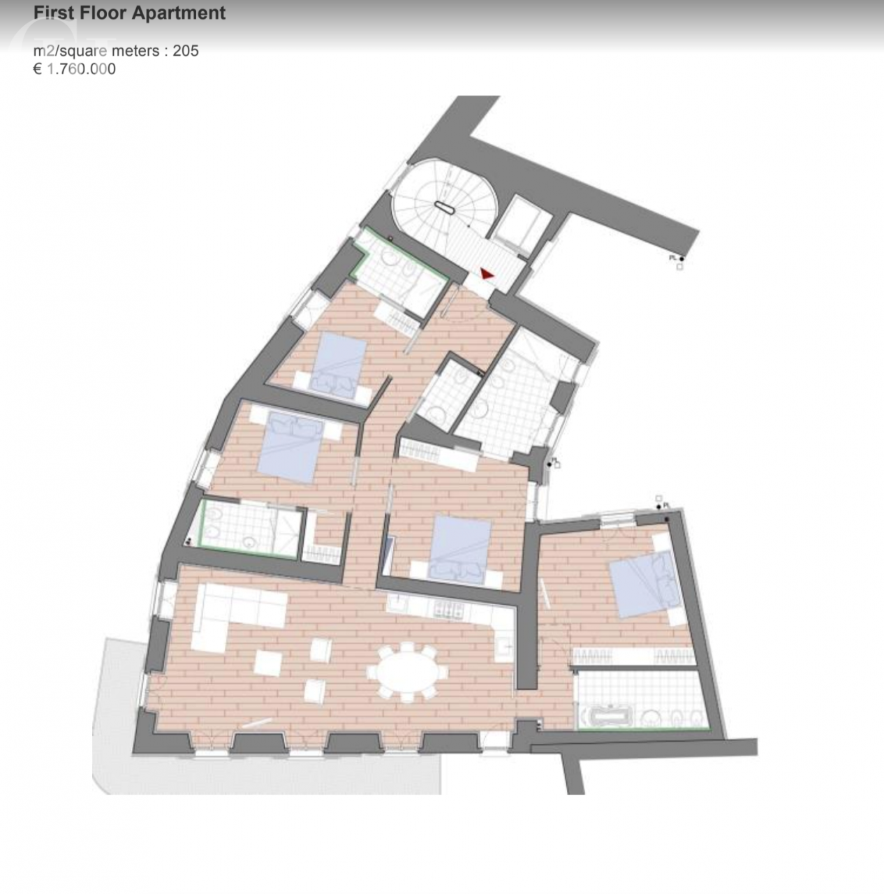 Квартира у озера Комо, Италия, 800 м2 фото 5