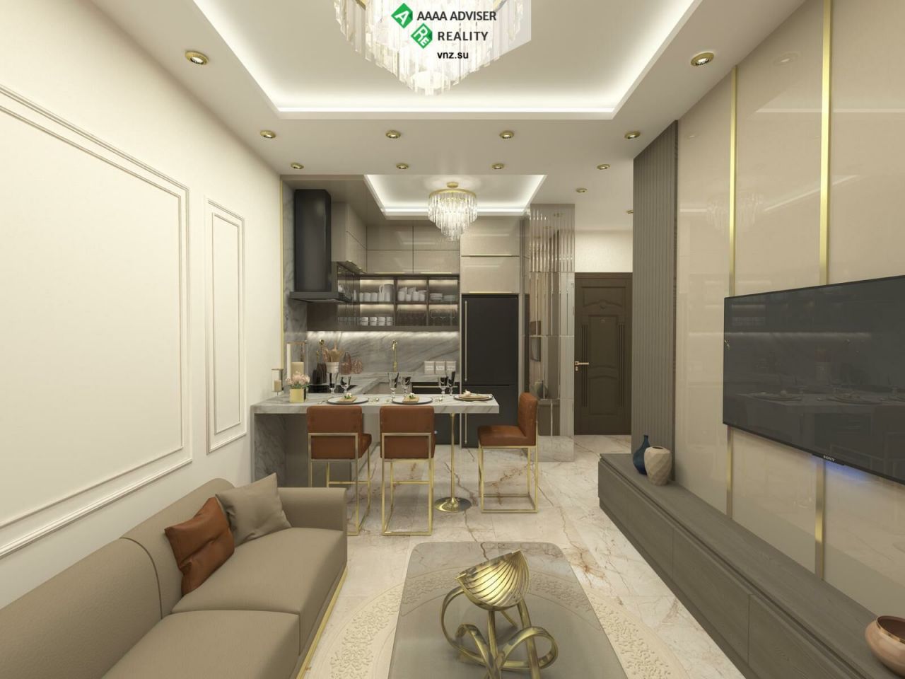 Квартира в Алании, Турция, 54 м2 фото 2