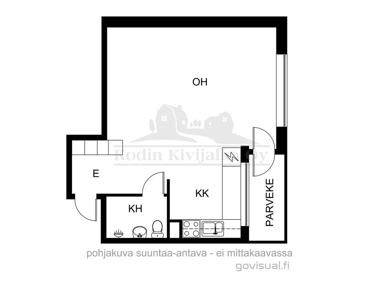 Квартира в Хямеэнлинна, Финляндия, 34.8 м2 фото 2
