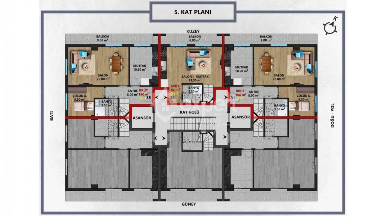 Квартира в Анталии, Турция, 63 м2 фото 4