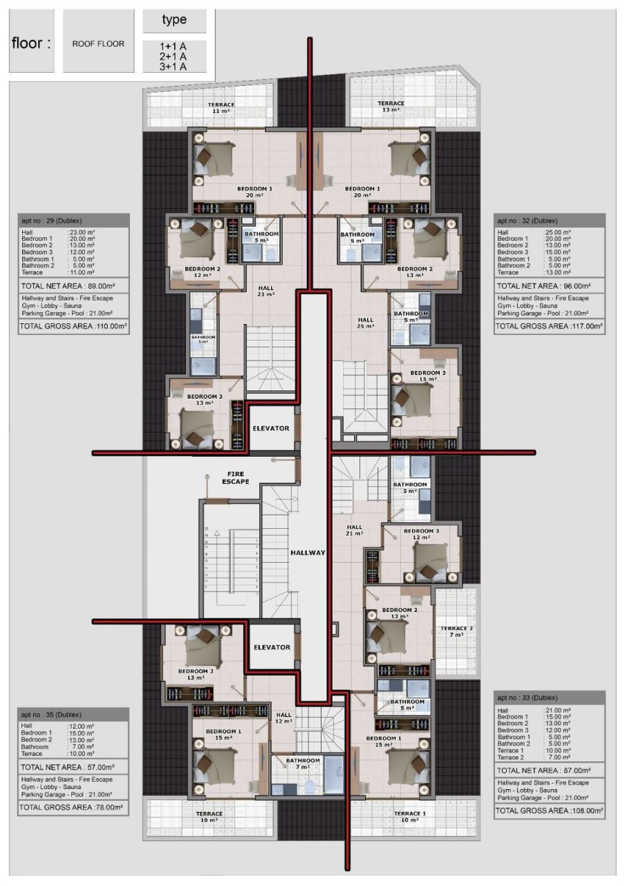 Пентхаус в Алании, Турция, 67 м2 фото 3