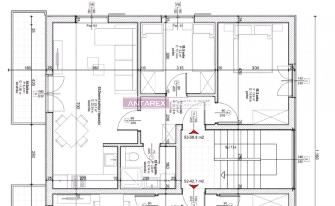 Апартаменты в Игало, Черногория, 60 м2 фото 3