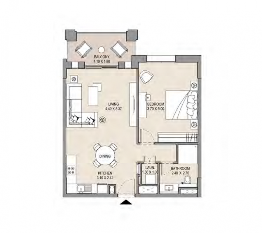Квартира в Дубае, ОАЭ, 74 м2 фото 5