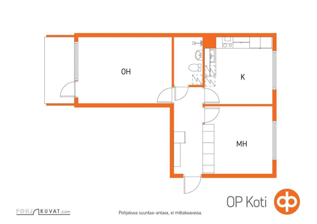 Квартира в Каяани, Финляндия, 57 м2 фото 3