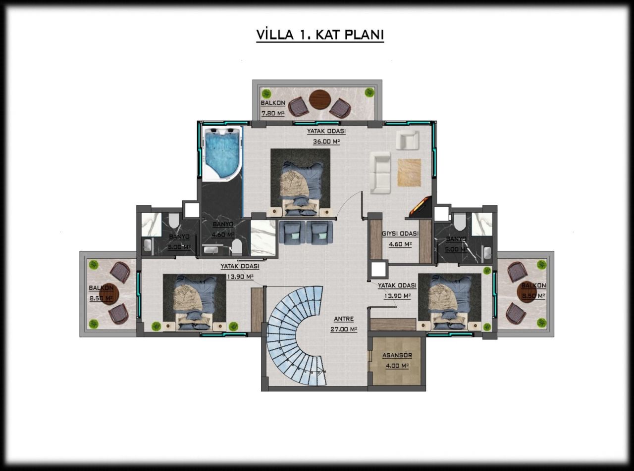 Вилла в Алании, Турция, 600 м2 фото 2
