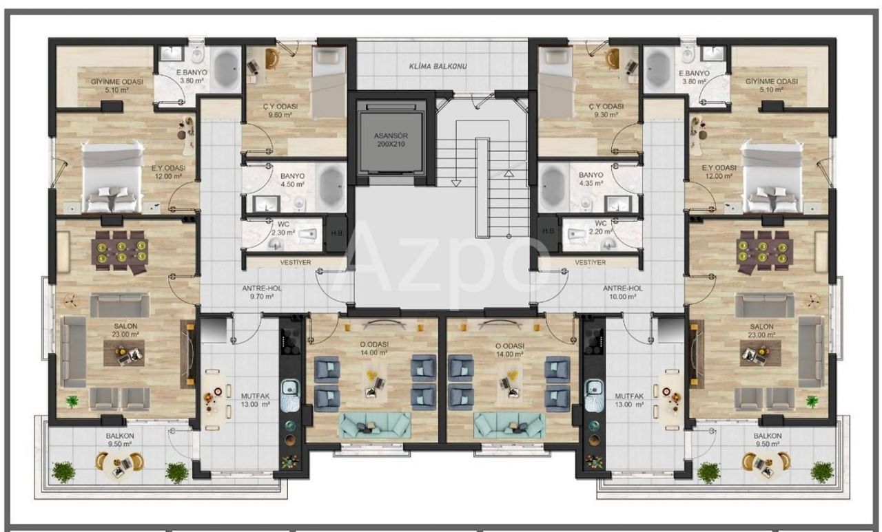Апартаменты в Анталии, Турция, 145 м2 фото 5