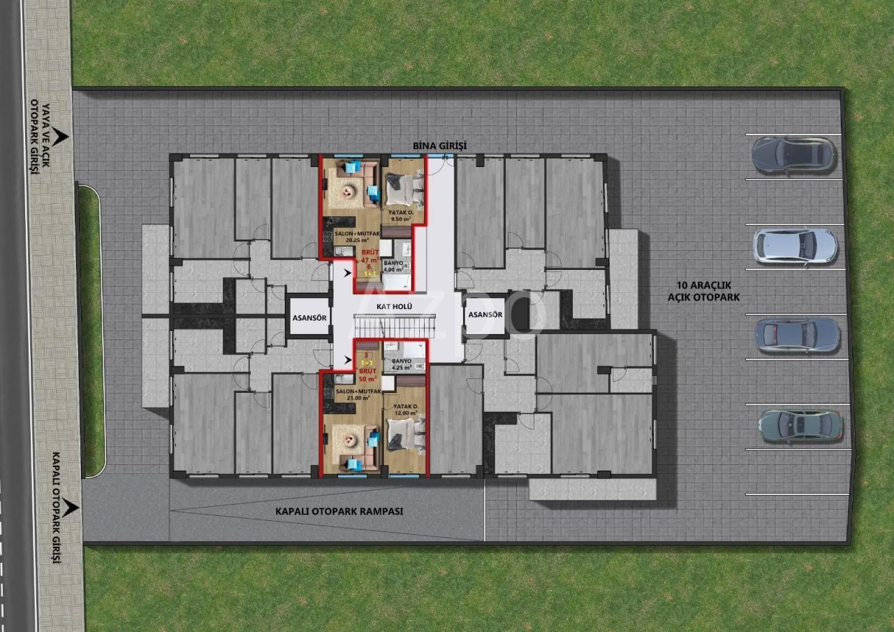 Апартаменты в Анталии, Турция, 50 м2 фото 3