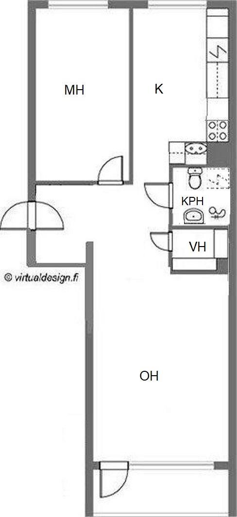 Квартира в Иматре, Финляндия, 53.1 м2 фото 2