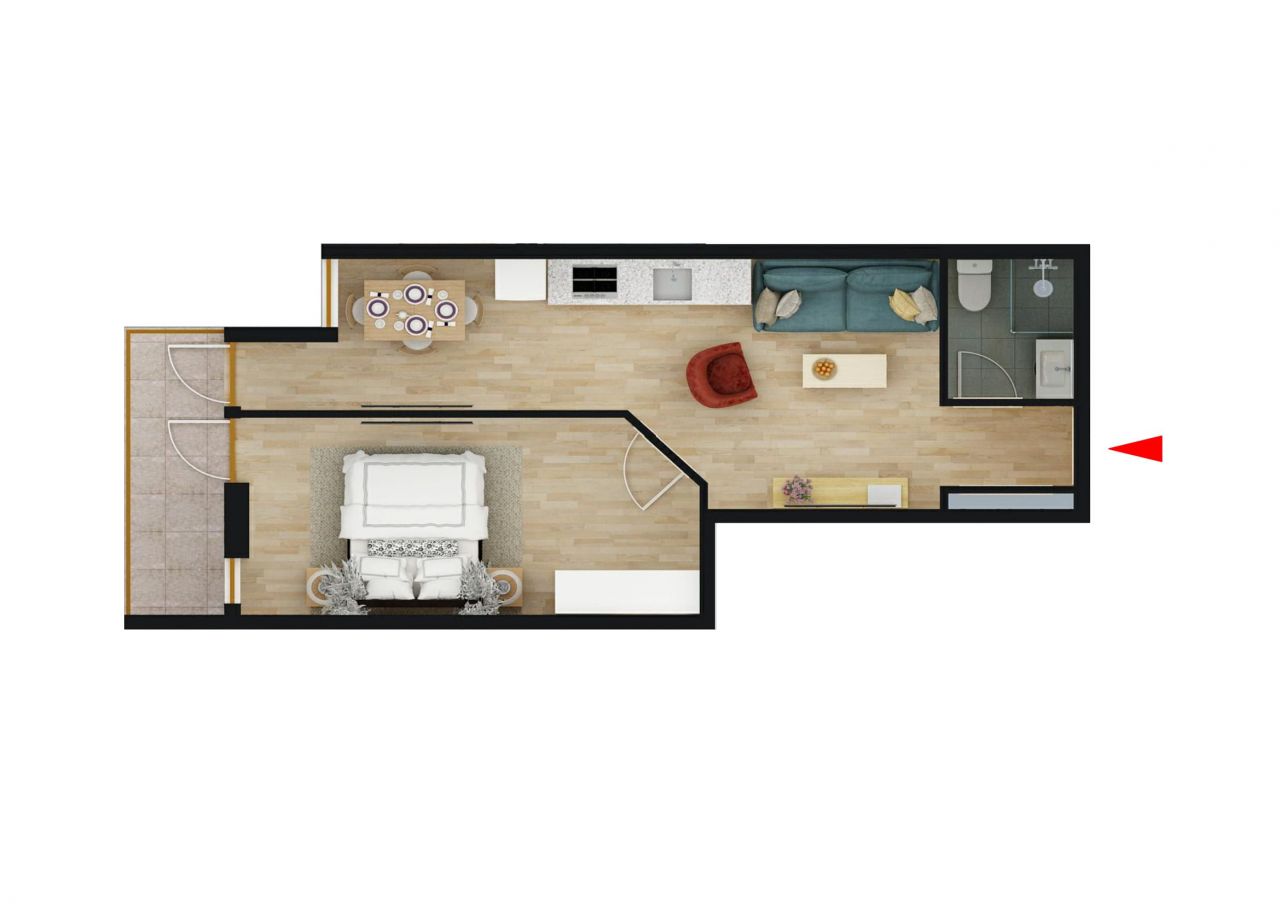 Квартира в Батуми, Грузия, 43.4 м2 фото 4