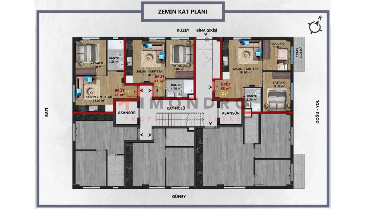 Квартира в Анталии, Турция, 55 м2 фото 5