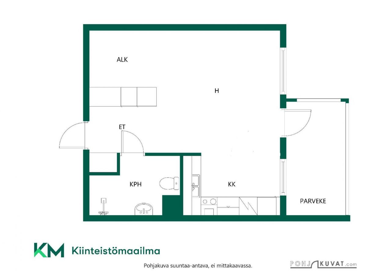 Квартира в Рованиеми, Финляндия, 35 м2 фото 2
