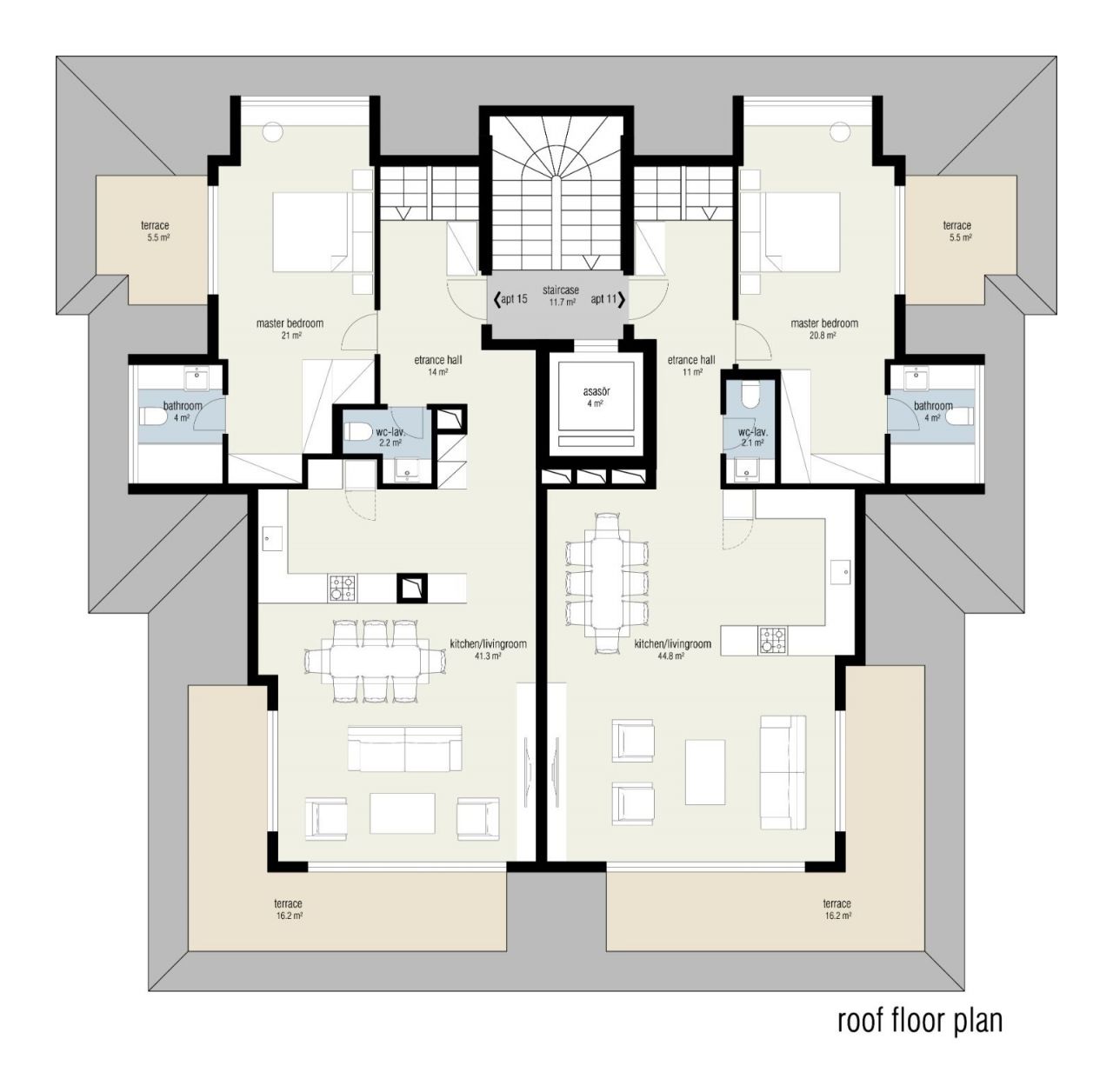 Пентхаус в Алании, Турция, 46 м2 фото 4