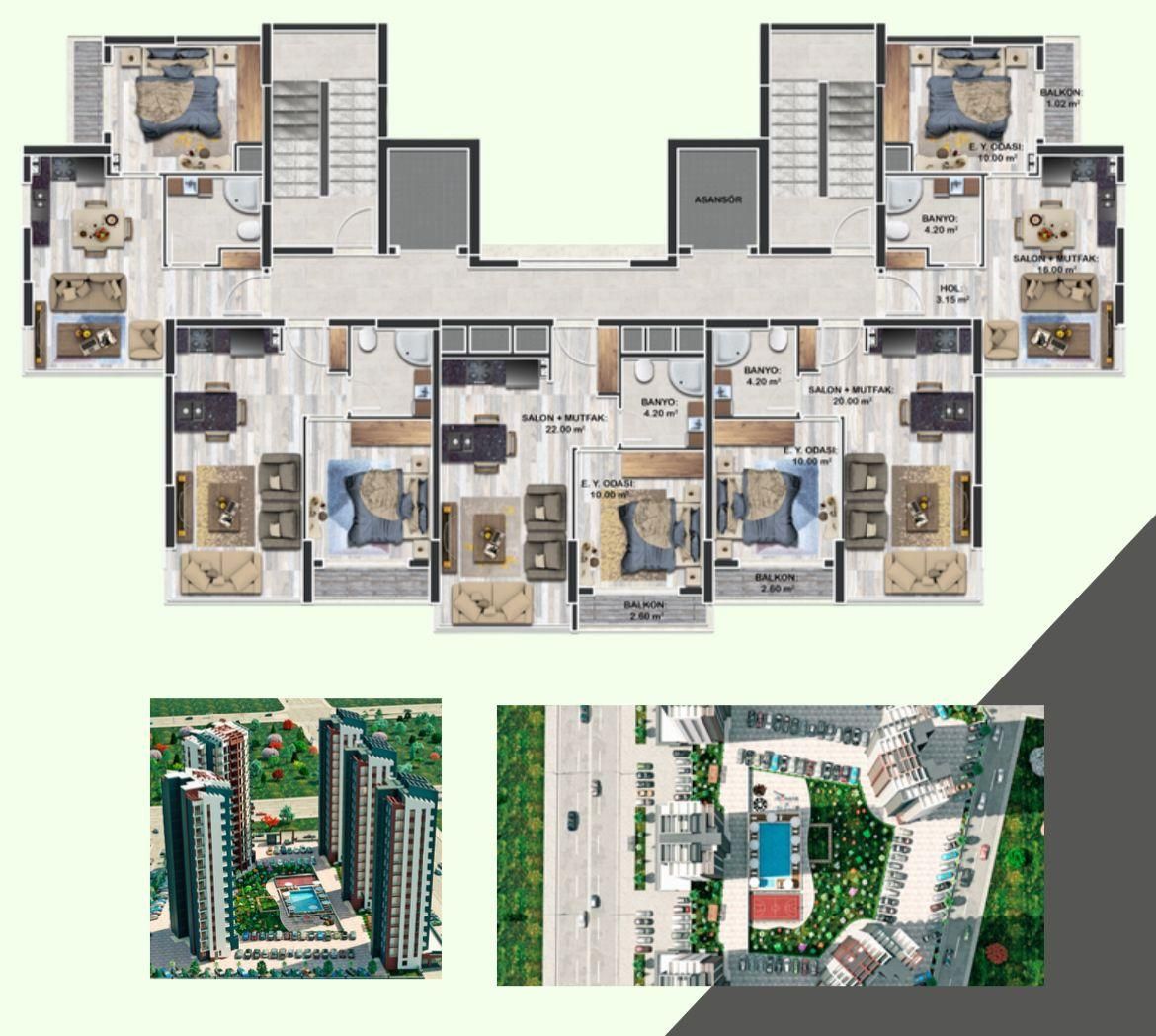 Квартира в Мерсине, Турция, 55 м2 фото 5