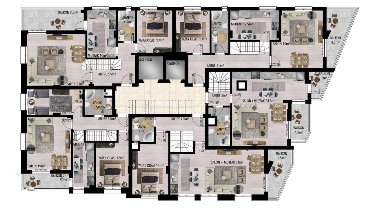 Пентхаус в Анталии, Турция, 155 м2 фото 5